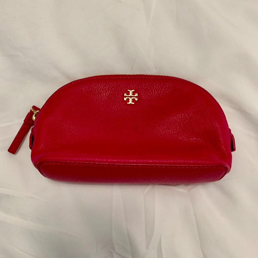 Tory Burch Pink Makeup Cosmetic Bag